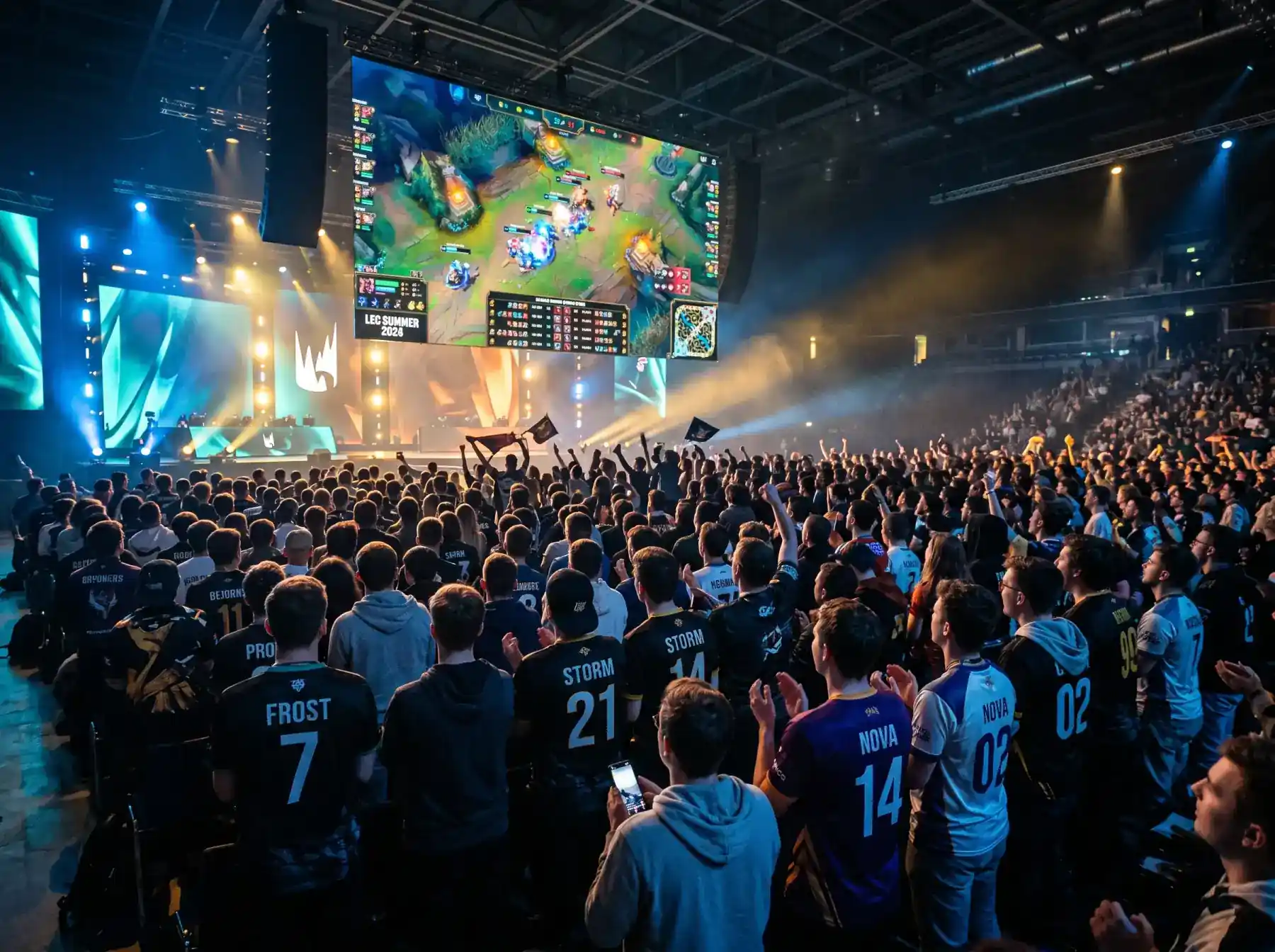 Audiencia del Mundial de League of Legends en un evento de eSports con miles de espectadores